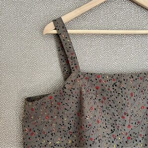 18W-20W Faded Glory Brown Floral Tank Top